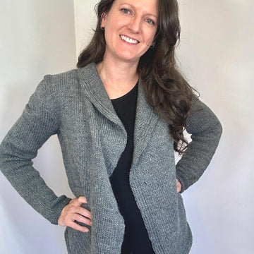 Machine Knit Put Your Records On Cardigan
