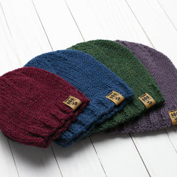 Knit Flat Beanie Hat