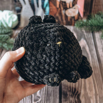 Plush black cat