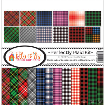 Reminisce Ella & Viv Collection Kit 12"X12" - Perfectly Plaid