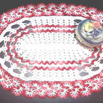 Crochet Doily Pattern,Enchanting Oval Doily,Oval doily Pattern