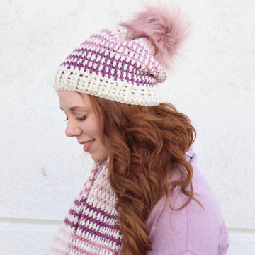 Prim Stripe Beanie + Scarf