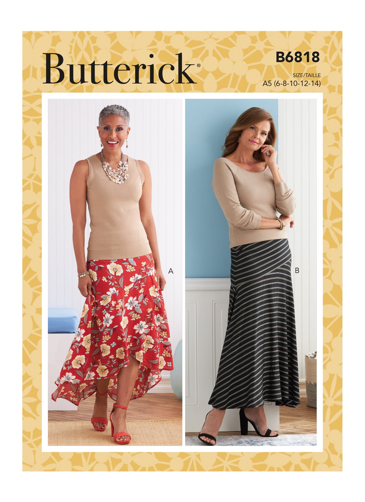 Butterick Misses' Skirt B6818 - Sewing Pattern
