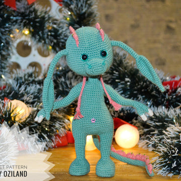 Crochet Pattern Dinosaur Girl Amigurumi toy