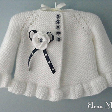 Pattern Baby Girl Jacket Newborn Girl Coat Knitting Cardigan Ava