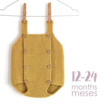 12-24 months - BUTTON-UP Knit Romper Pattern