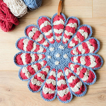 Patriotic Flower Potholder
