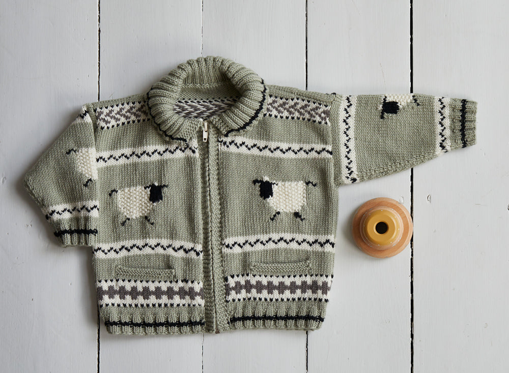 Gabriel Sheep Jacket - Knitting Pattern for Kids in Debbie Bliss Rialto DK by Debbie Bliss