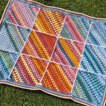 Rainbow Stripes Temperature Blanket