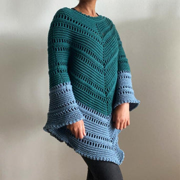 Crochet poncho pattern: crochet poncho, crochet slipover, crochet pattern  PDF