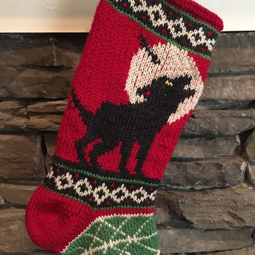Gothic Wolf Stocking