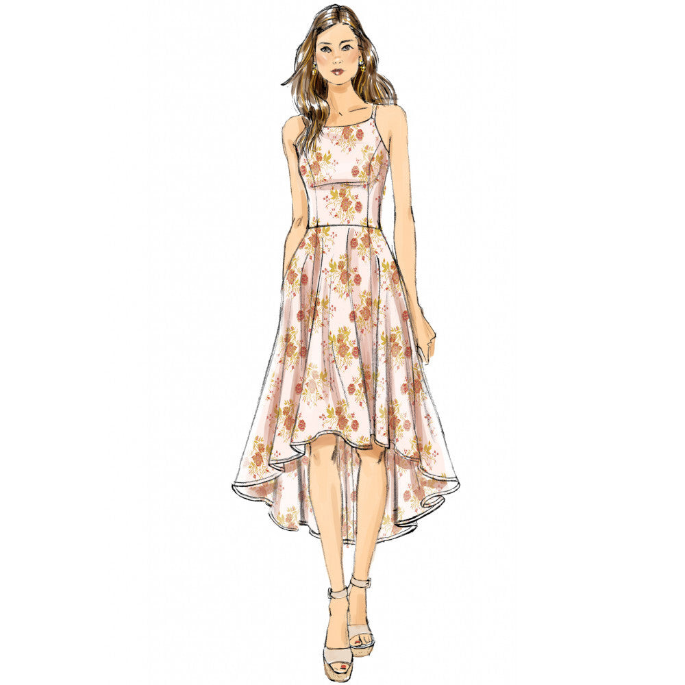 Vogue Misses' Princess Seam High-Low Dresses with Pockets V9252 - Sewing Pattern