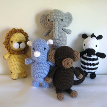 Safari Animals Amigurumi Pattern Set