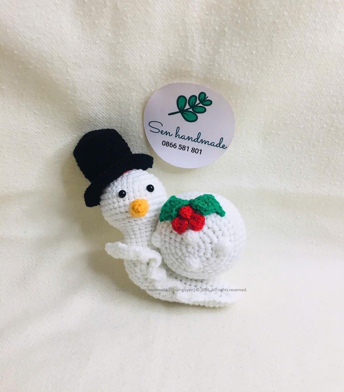 Frosty Snail- Crochet pattern- PDF file- English