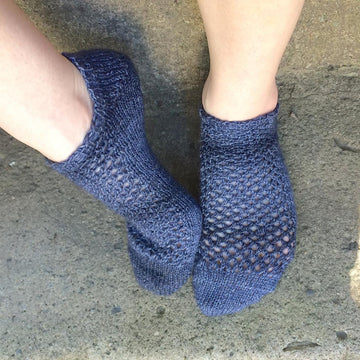 Hematite Lace Socks