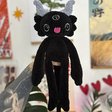 Little Evil with Big Eyes | Crochet Pattern | Unusual abstract toy with three eyes