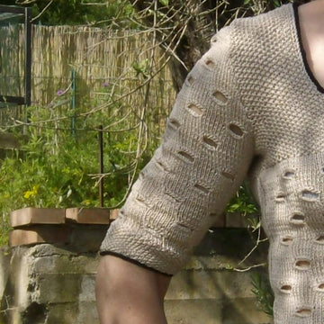 FALCONARA, cotton jumper in a hole pattern