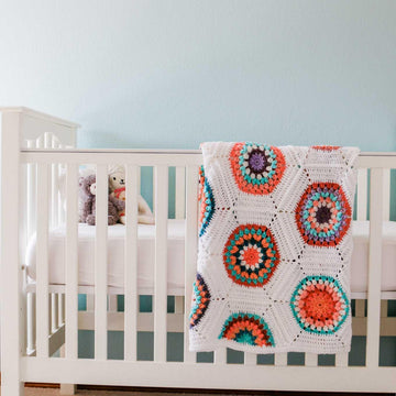Grandmother's Flower Garden Crochet Quilt