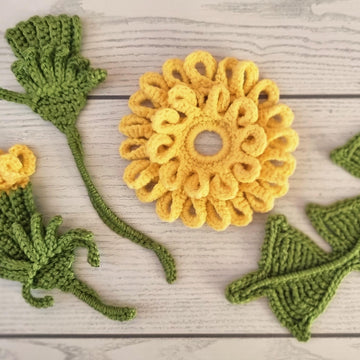 Crochet Dandelion Appliqué