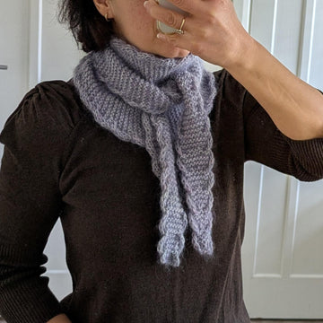 Scalloped Mini Scarf and Shawl