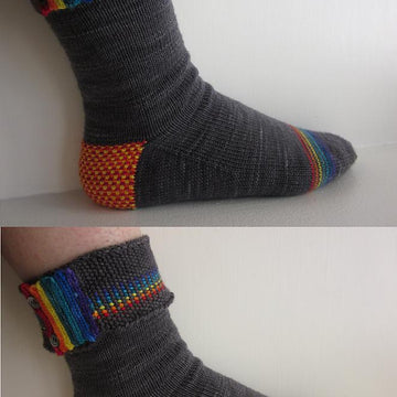 Rainbow Pipes and Linen Stitch Socks