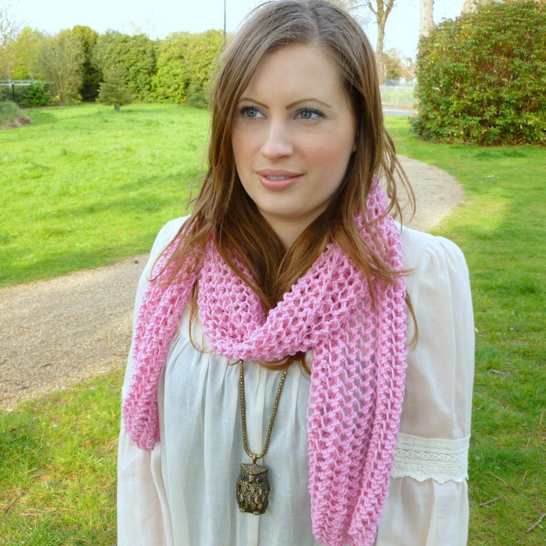 Lace stitch scarf