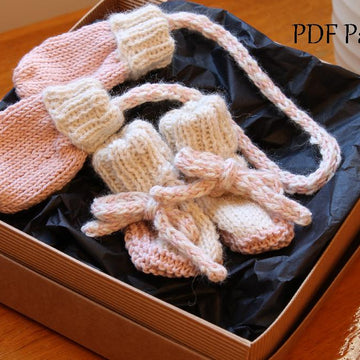 Newborn Mitten and lace up Bootie set