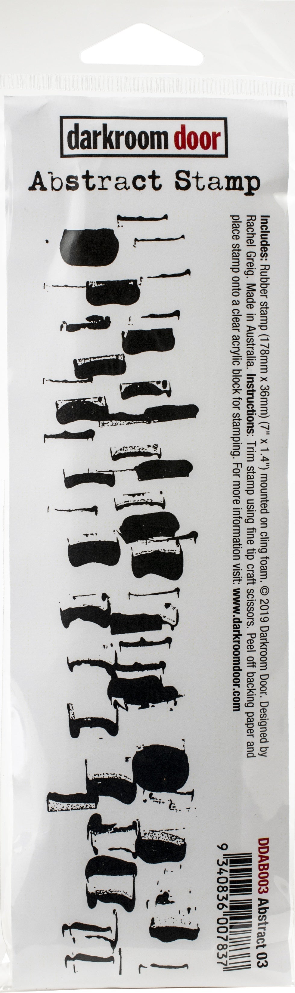 Darkroom Door Abstract Cling Stamp 1.4"X7" - Abstract #3