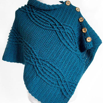 Cabled Poncho