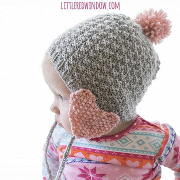 Valentine Heart Earflap Hat