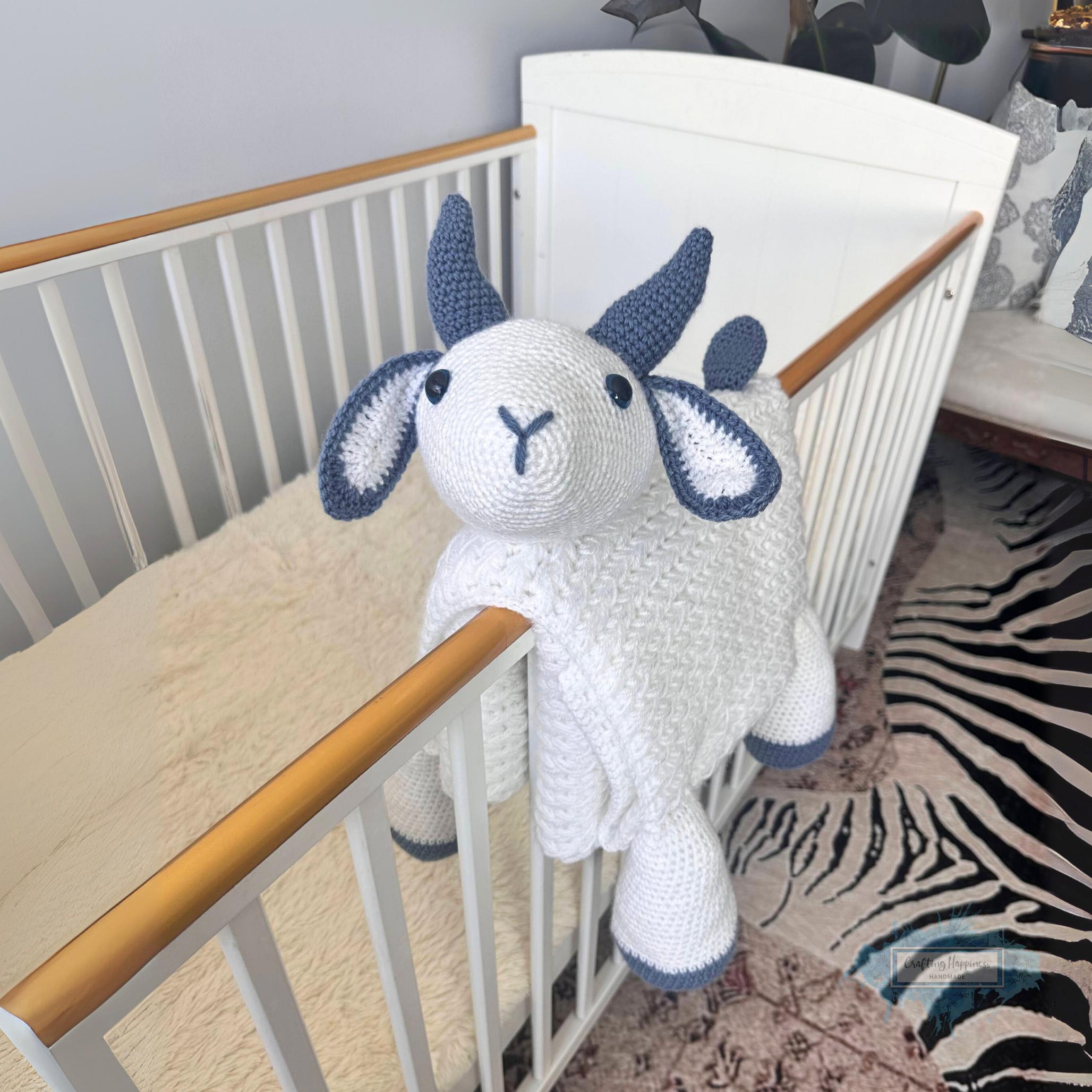 3in1 Farm Goat Baby Blanket