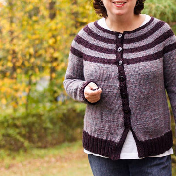Striped Yoke Cardigan