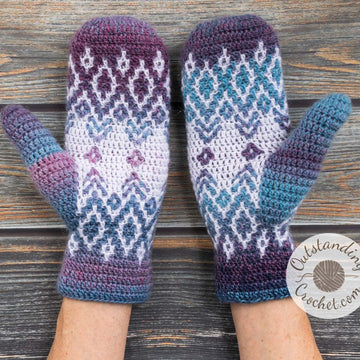 Star Leaf Mosaic Mittens