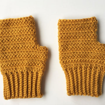 Honeysuckle Herringbone Mittens