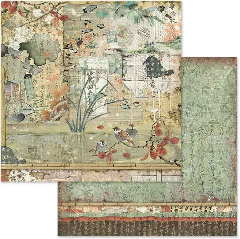 Stamperia Intl Stamperia Double-Sided Paper Pad 8"X8" 10/Pkg - Oriental Garden, 10 Designs/1 Each