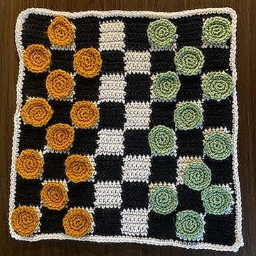 Checkers and Tic-Tac-Toe Crochet Patterns