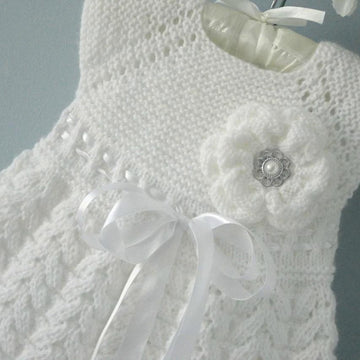 Knitting PATTERN Baby Dress Flower