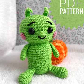 Crocheted Caterpillar.