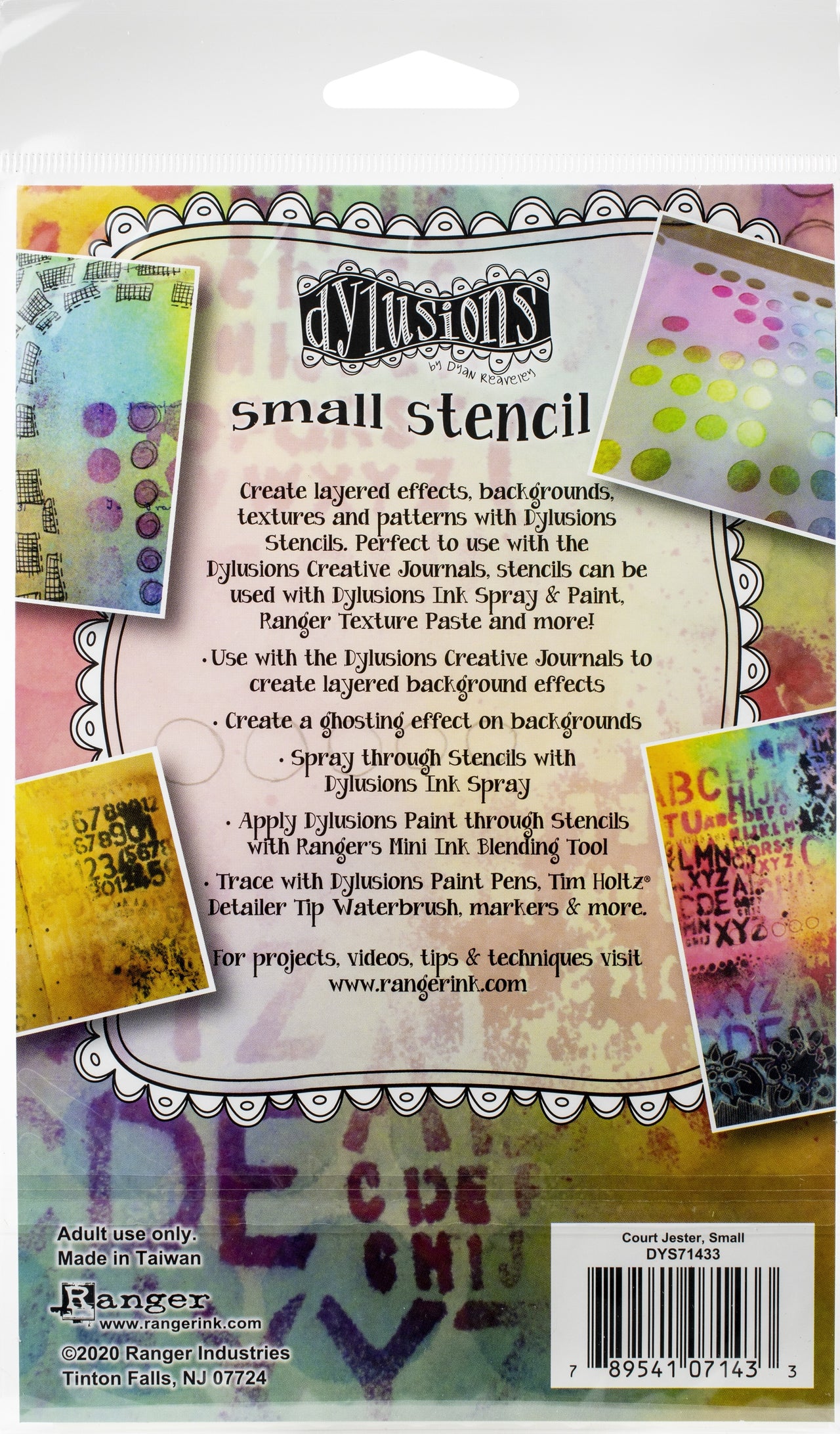 Ranger Dyan Reaveley's Dylusions Stencils 5"X8" - Court Jester