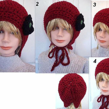 501, Ruby Fitted Hood Hat, crochet pattern