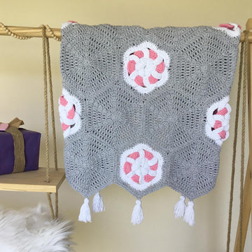 Granny Hexagon Baby Blanket N 360