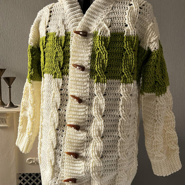 Hooded Aran Cardigan