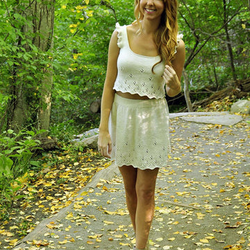 Twirl of Your Dreams Crop Top and Skirt