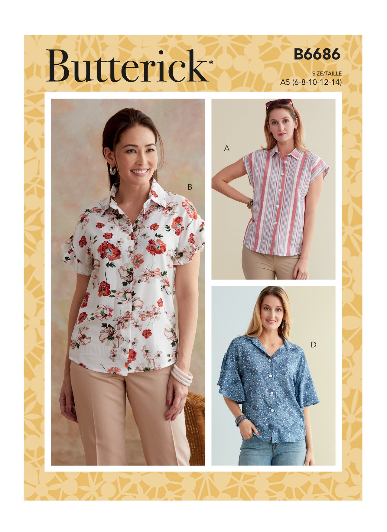 Butterick Misses' Top B6686 - Sewing Pattern