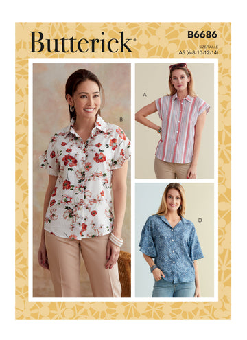 Butterick Misses' Top B6686 - Sewing Pattern