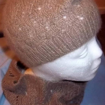 Ziggy Zaggy Lacy Slouchy Hat and Cowl Set