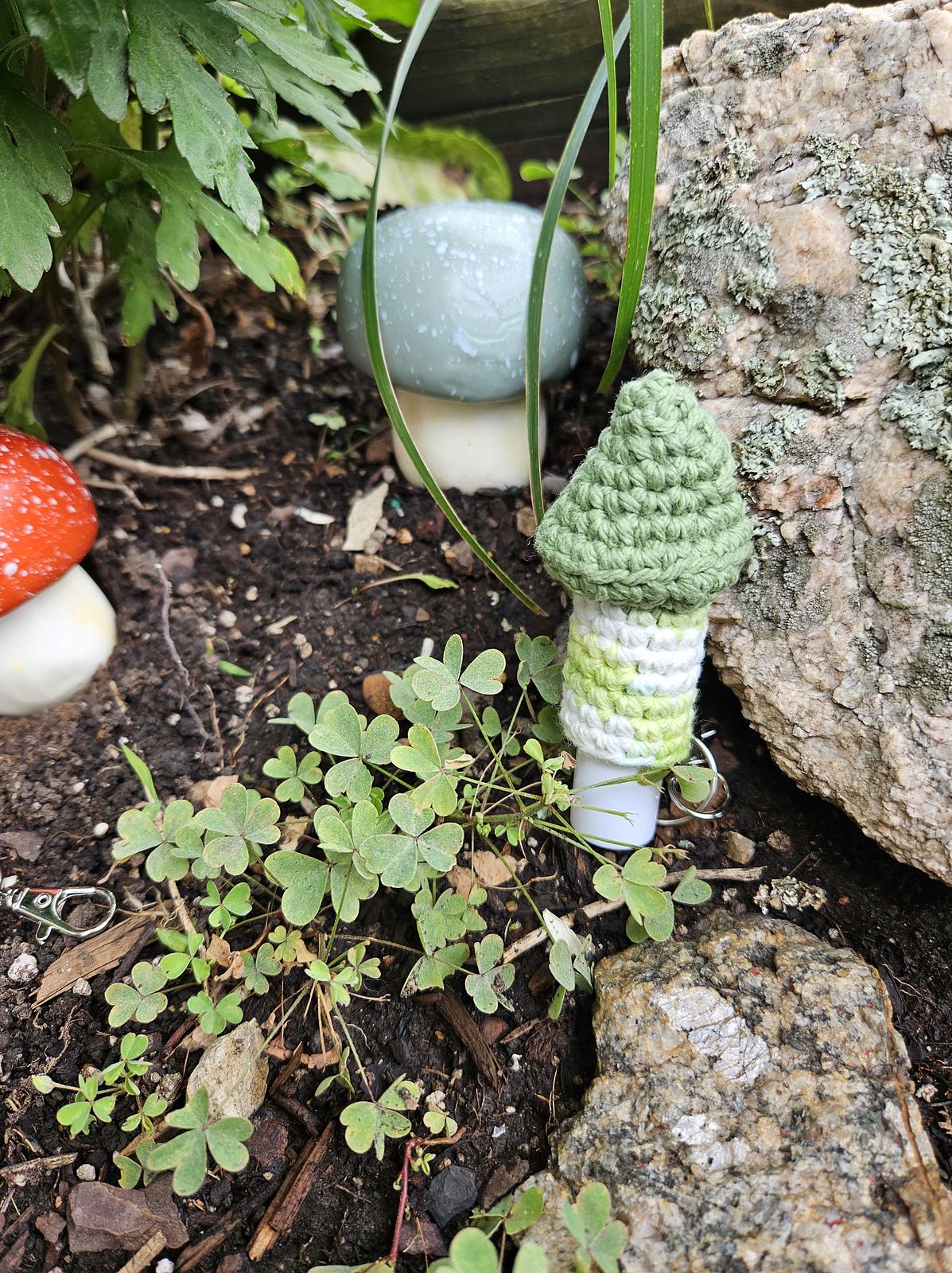 Mushroom Lip Balm Keychain or Charm