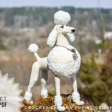 Crochet Pattern Leonardo the poodle Amigurumi toy