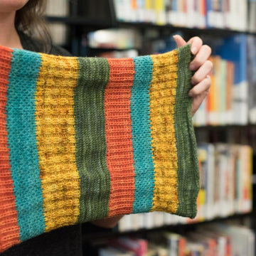 Knitting at the Library Cowl