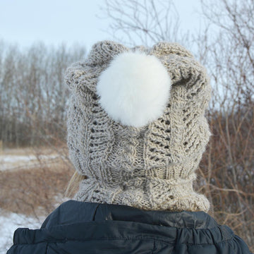 Cables and Lace Hat and Cowl